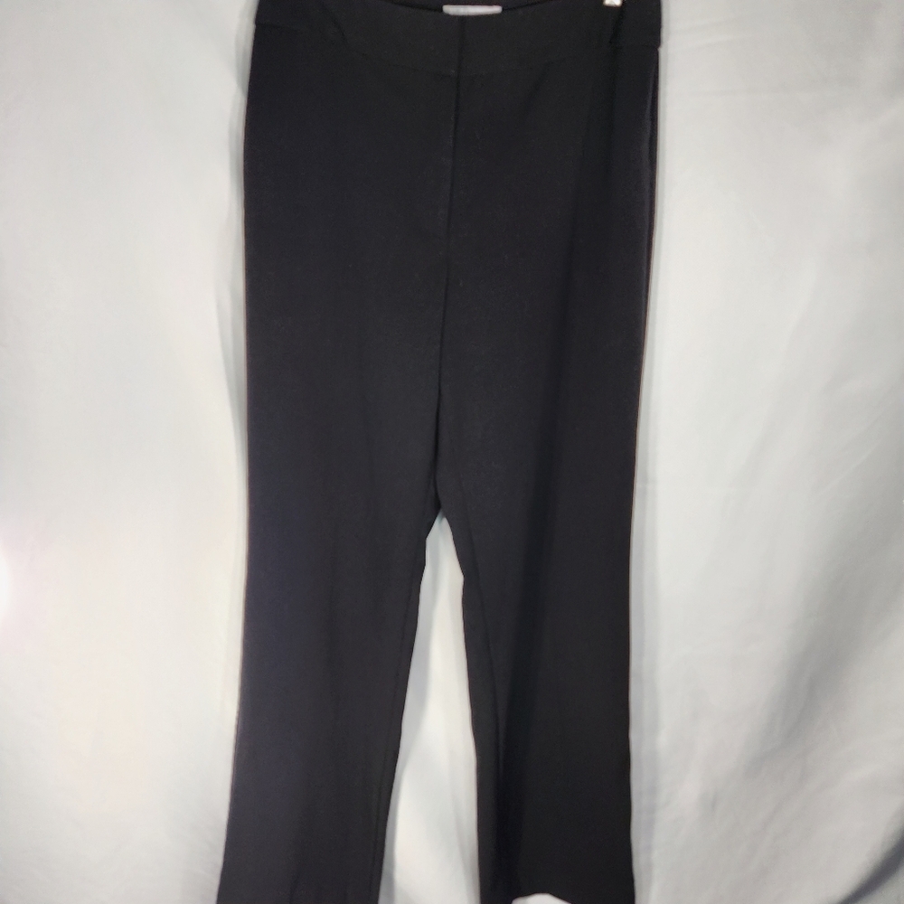 Worthington Stretch Black Wide Leg Dress Pants No Pockets Size 6 Average
